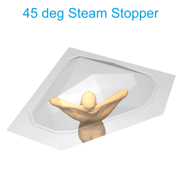 45 deg Steam Stopper with person Henry Brooks